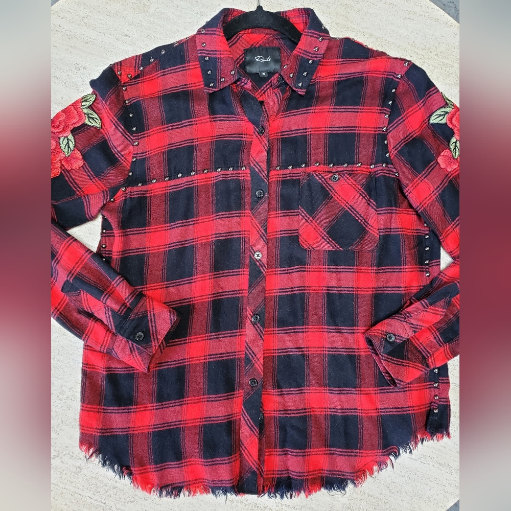 Rails Owen Cherry Patch Button Down - image 3